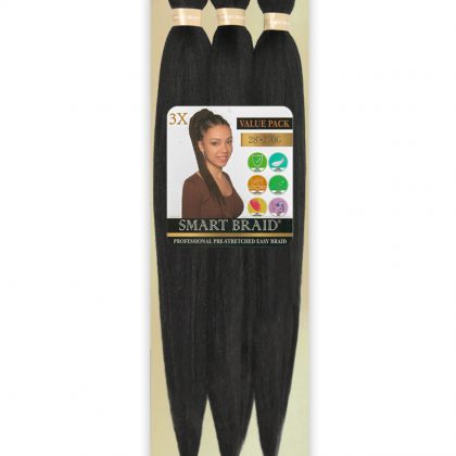 X Smart 3x PRE STRETCH BRAIDS 28" #1B