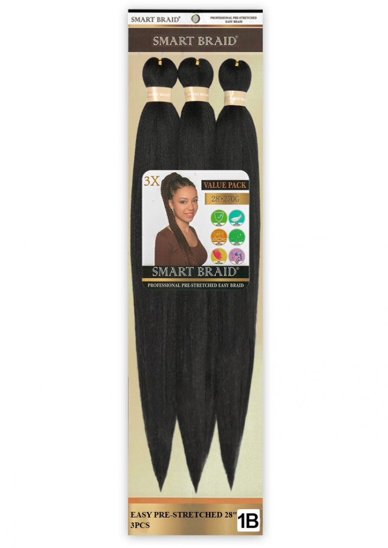 X Smart 3x PRE STRETCH BRAIDS 28" #1B