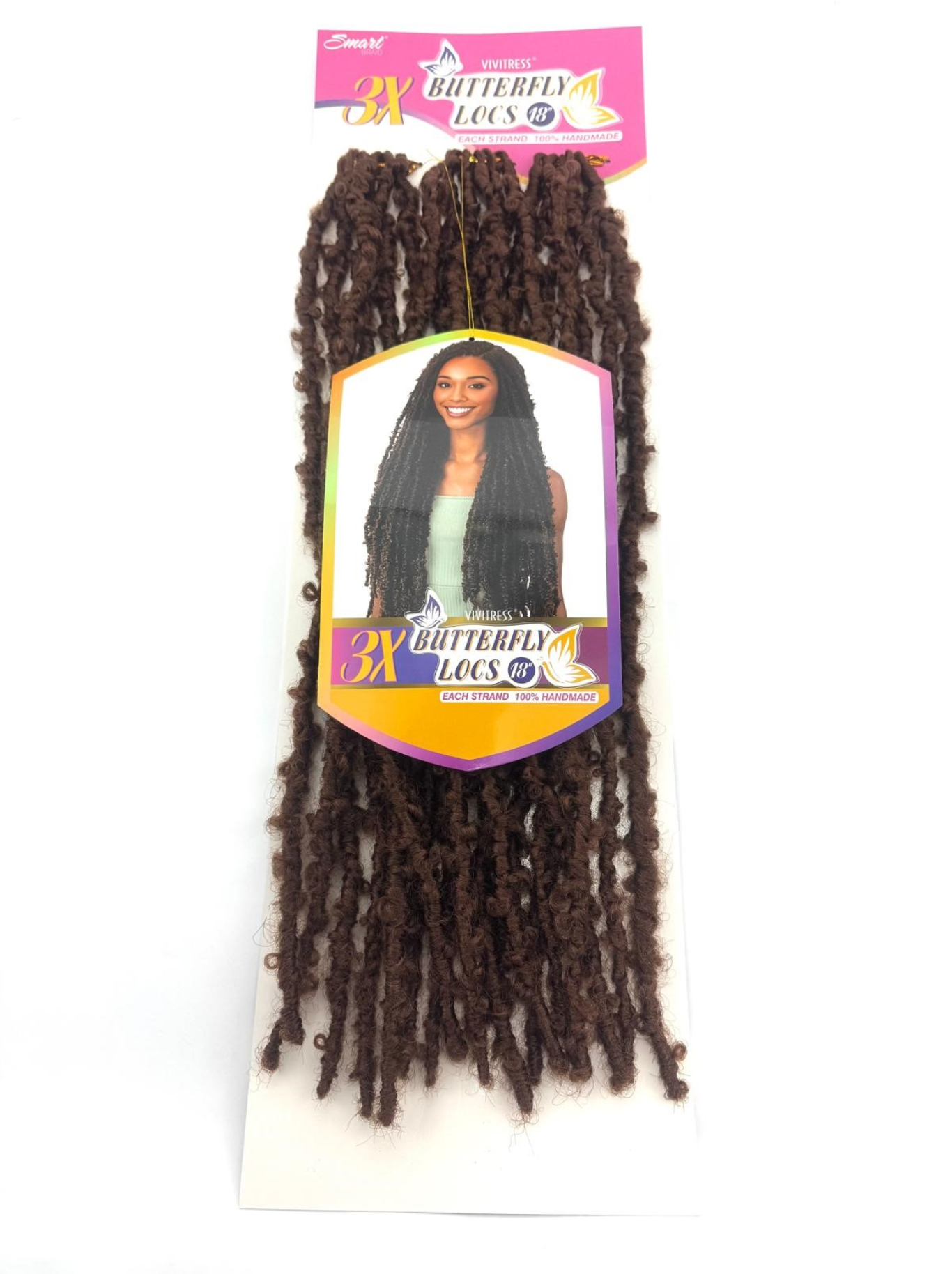 SMART BRAID BUTTERFLY LOCKS 18"